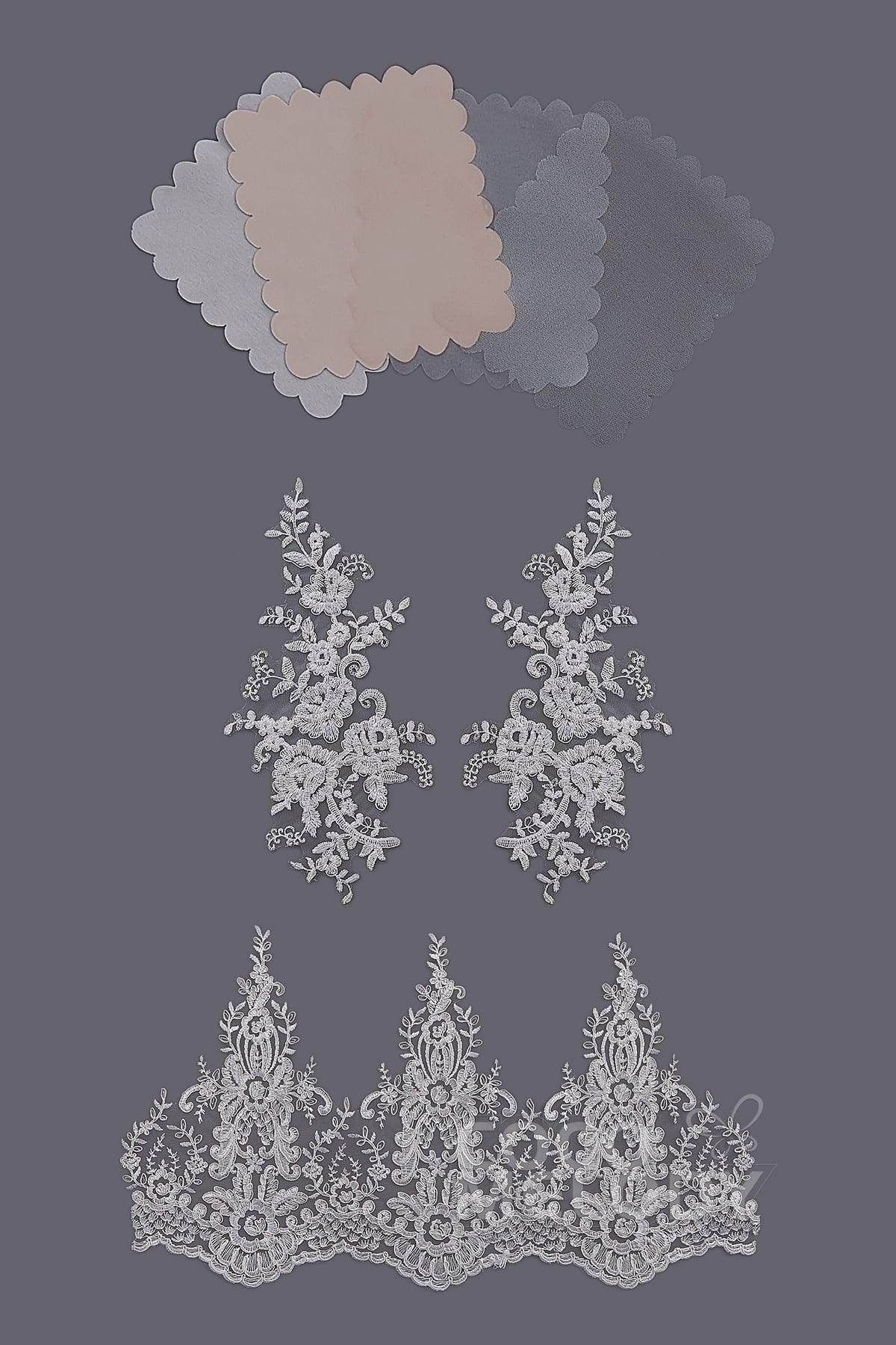 Bridal Gown LD3905 Fabric Swatch SWWD18008 - COCOMELODY